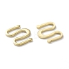 Brass S Hook Clasps KK-L205-03G-2