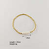 304 Stainless Steel & Nuggets Natural Pearl Beaded Stretch Bracelets for Women WG78C83-02-1