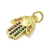 Brass Micro Pave Cubic Zirconia Pendants KK-M283-13F-02-2