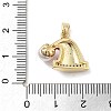 Christmas Theme Brass Micro Pave Cubic Zirconia Pendants KK-F877-30G-02-3