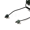 12.5mm Round Natural Moss Agate Braided Bead Bracelets for Women Men BJEW-C060-01B-3