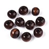 Spray Painted Round Natural Schima Wood Beads WOOD-A018-8mm-13-1