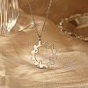 Non-Tarnish Stainless Steel Pendant Necklaces KE9044-1-2