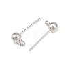 Brass Stus Earring Findings KK-CBA3CA1-01P-2