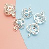 Brass Locket Pendants KK-H002-53S-1