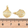 Brass Micro Pave Clear Cubic Zirconia Charms KK-Q085-02D-G-3