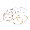 Fashion Tri-color 304 Stainless Steel Bangle Sets BJEW-L664-023A-M-3
