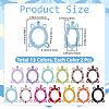 26Pcs 13 Colors Spray Printed Alloy Spring Gate Rings FIND-SC0022-40-2