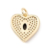 Brass Micro Pave Cubic Zirconia Pendants KK-E005-35G-3