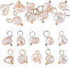 10Pcs 2 Colors Natural Baroque Keshi Pearl Pendants PALLOY-TAC0308-1