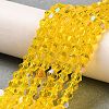 Transparent Electroplate Glass Beads Strands LS-EGLA-A039-T4mm-L22-4