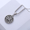 Vintage Round Star Hip Hop Street Punk Titanium Steel Pendant Necklace Jewelry DB2140-1