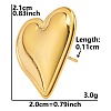 Stylish 304 Stainless Steel Heart Stud Earrings for Women IH1399-2-1