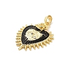 Brass Micro Pave Cubic Zirconia Pendants KK-M314-09G-03-2