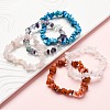 Chips Gemstone Beaded Stretch Bracelets X-BJEW-JB01826-7