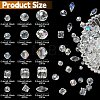 600Pcs 15 Style Electroplate Transparent Glass Beads EGLA-YW0003-08-2