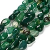 Natural Green Onyx Agate(Dyed and Heated) Beads Strands G-P568-C14-01-2