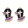 Halloween Theme Rack Plating Alloy Enamel Pendants X-ENAM-N056-357A-1