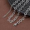 304 Stainless Steel 6MM Ring Link Chain Necklaces NJEW-P343-01A-P-3