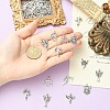 45Pcs 9 Styles Tibetan Style Alloy Pendants FIND-YW0012-17-5