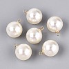 ABS Plastic Imitation Pearl Pendants FIND-H052-01I-01G-1