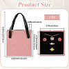 PU Leather Jewelry Set Drawer Boxes with Sponge Inside and Texture Paper Jewelry Tote Bags ABAG-CL0001-66B-2
