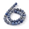 Dyed & Heated Natural Blue Aventurine Beads Strands G-I199-24-6mm-2