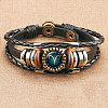 12 Constellations PU Leather Multi-strand Bracelets WGFD09F-01-1