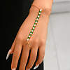 Elegant Brass Pave Clear and Green Cubic Zirconia Geometirc Slave Bracelets IR6615-4