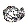 Electroplate Transparent Glass Beads Strands EGLA-Q133-01A-06-2