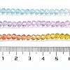Transparent Painted Glass Beads Strands X1-DGLA-A034-T3mm-A12-3