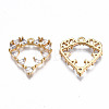 Brass Micro Pave Clear Cubic Zirconia Pendants KK-Q277-046-NF-3