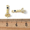 Brass Micro Pave Cubic Zirconia Peg Bails Charms KK-D324-26G-2