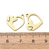 201 Stainless Steel Pendants STAS-F368-03A-G-3