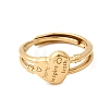 304 Stainless Steel Adjustable Cuff Open Rings for Women RJEW-K316-03G-4