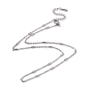 201 Stainless Steel Satellite Chain Necklace for Men Women NJEW-P268-A23-1X5-1