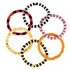 Handmade Polymer Clay Heishi Beads Stretch Bracelets Sets BJEW-JB05902-10-5