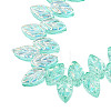 Electroplate Transparent Glass Beads Strands EGLA-N056-03A-10-3