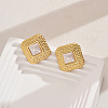 Stainless Steel Glass Stud Earrings XG9107-5-2