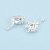 Valentine's Day Brass Micro Pave Clear Cubic Zirconia Pendants KK-N288-13S-3