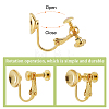 20Pcs 5 Colors Brass Clip-on Earring Findings KK-CA0003-33-5