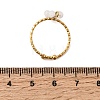 Adjustable 304 Stainless Steel Natural White Jade Cuff Open Rings RJEW-P187-01G-04-5
