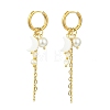 Natural Freshwater Shell Hoop Earrings EJEW-JE07145-02-3
