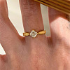 Brass with Crystal Rhinestone Finger Rings FS-WG26438-03-1