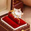 Brass Pave Cubic Zirconia Finger Rings for Women WG393CA-02-1