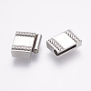 304 Stainless Steel Magnetic Clasps with Glue-in Ends STAS-L189-25P-3