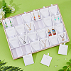 24-Slot Rectangle PU Leather Stackable Pendant Display Holder NDIS-WH0010-20-4