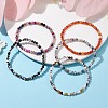 Dyed Natural Fire Crackle Agate Bead Bracelets for Women BJEW-JB09993-2