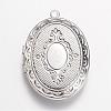 Brass Locket Pendants KK-N0116-054P-1