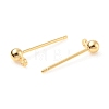 Brass Ball Stud Earring Post KK-C024-19G-3